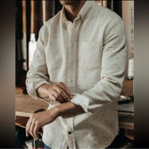 Taylor Stitch - The Sundown long sleeve Shirt in Speckled Oatmeal 46 XXL